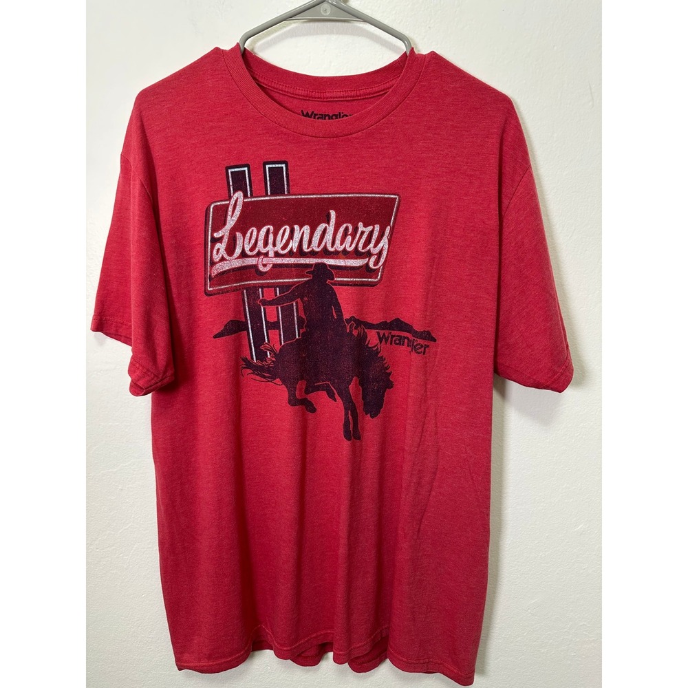 Wrangler Men's Legendary Rodeo‎ Graphic T-Shirt Red XL
